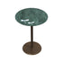 Green Marble and Abalone Shell Accent Table